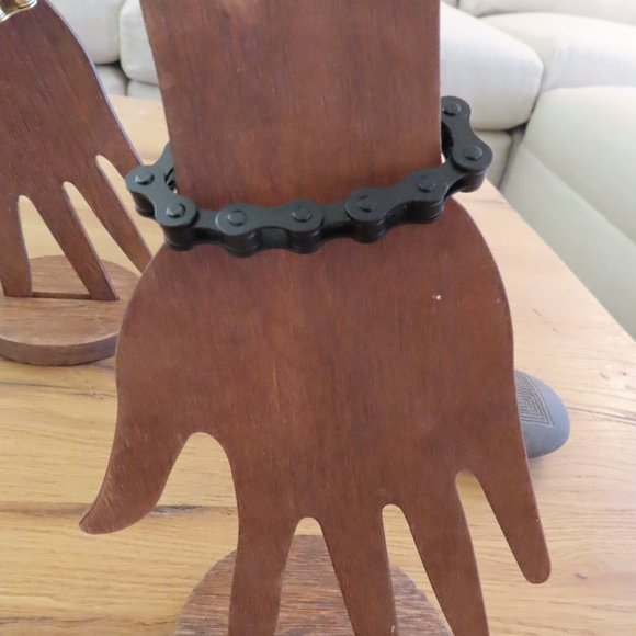 Handmade Other - Black Bike Chain Bracelet Handmade Stainless Steel